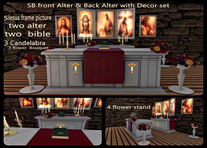 SB Front Alter & Back Alter With Decor set