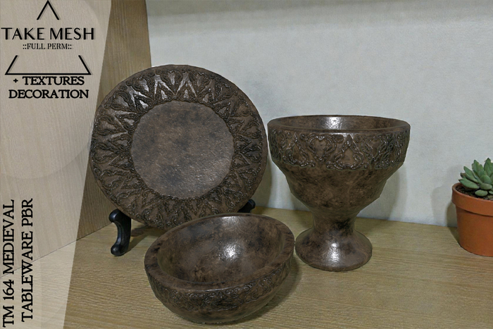 ! TakeMesh - TM 164 Medieval tableware PBR