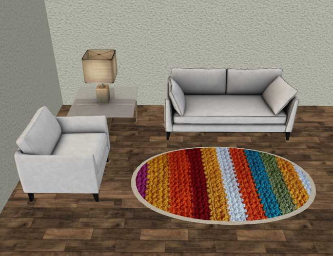 Handmade Rug oval #053