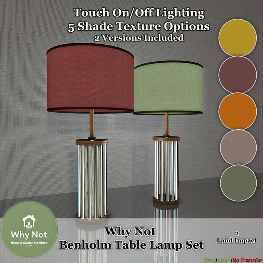 Why Not - Benholm Table Lamp Set Ad-Add Me