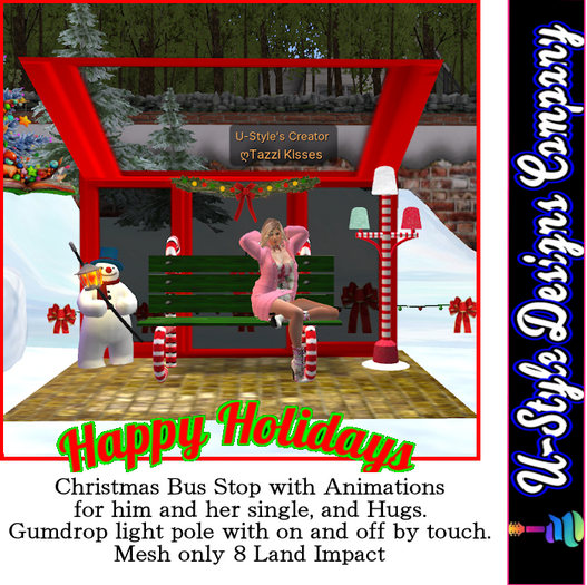 Christmas Holiday Bus Stop