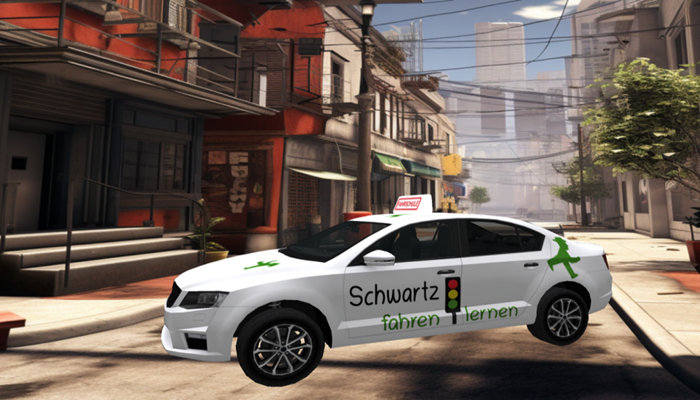 Motor Madness Design Texture"Fahrschule"