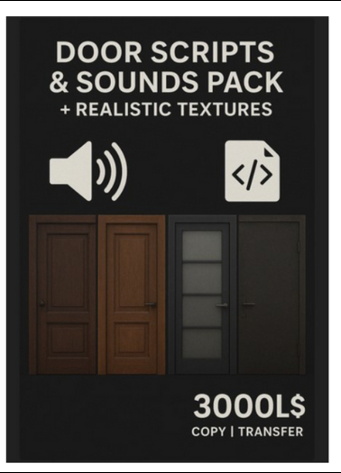 Lockable Door Script with Sound & Text – Full Perm