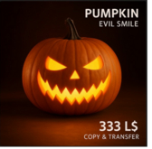 Pumpkin Evil Smile – Full Perm Halloween Decor