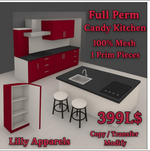 Full Perm Candy Kitchen Set – Mesh Decor Collection