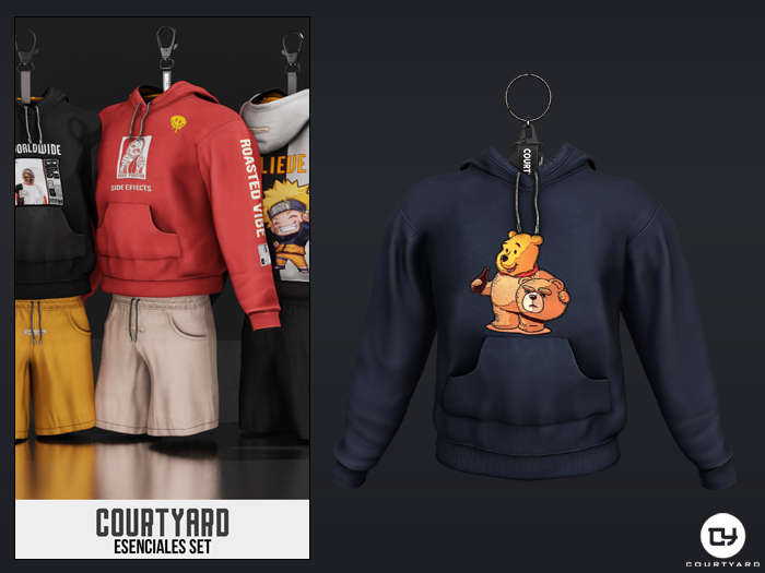 '' COURTYARD '' ESENCIALES HOODIE - CARTOON