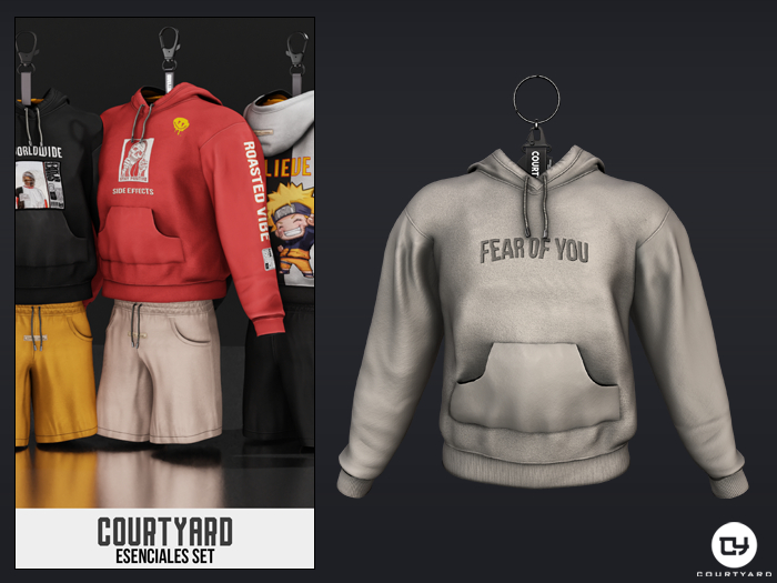 '' COURTYARD '' ESENCIALES HOODIE - FEAR OF YOU G