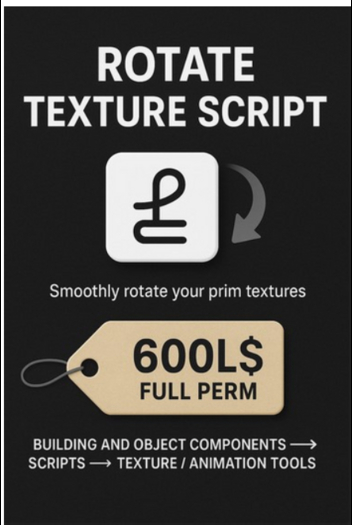 Rotate Texture Script – Full Perm Interactive