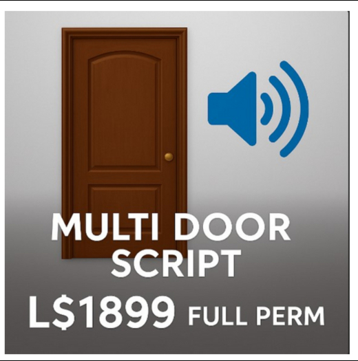 Door Scripts and Sounds Collections – Full Perm SL Tools