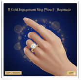 Gold Engagement Ring – Full Perm Mesh Jewelry