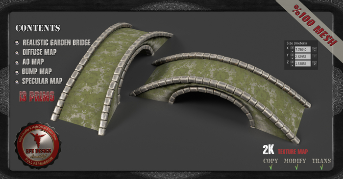 (Efe Design) Realistic Garden Bridge Full perm 