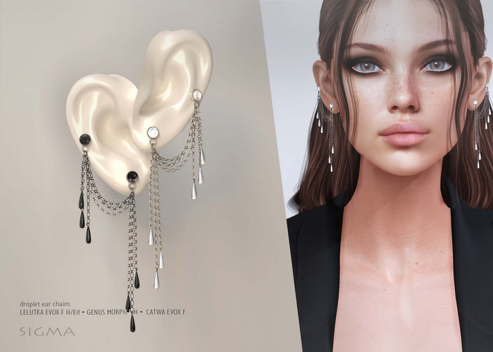 SIGMA Droplet ear chains 