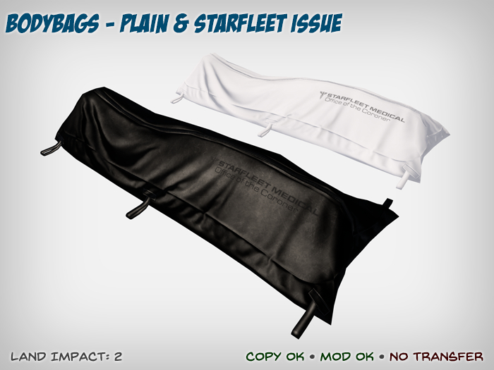 Body Bags - Plain and Starfleet Medical