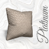 Beige Leather Glimmer Pillow