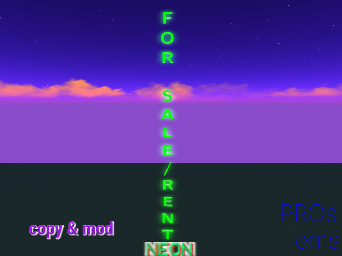 For Sale/Rent Rotating Neon