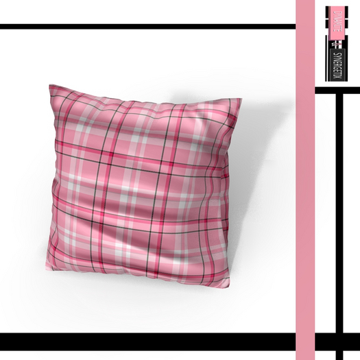 Pink Plaid Pillow