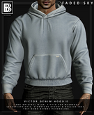 [BB] Victor Denim Hoodie - Faded Sky
