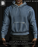 [BB] Victor Denim Hoodie - Light Blue