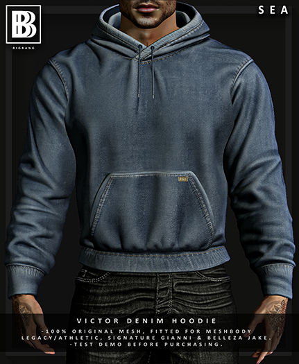 [BB] Victor Denim Hoodie - Sea