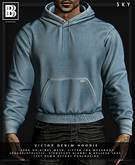 [BB] Victor Denim Hoodie - Sky