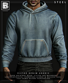[BB] Victor Denim Hoodie - Steel