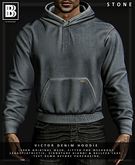 [BB] Victor Denim Hoodie - Stone