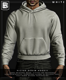 [BB] Victor Denim Hoodie - White