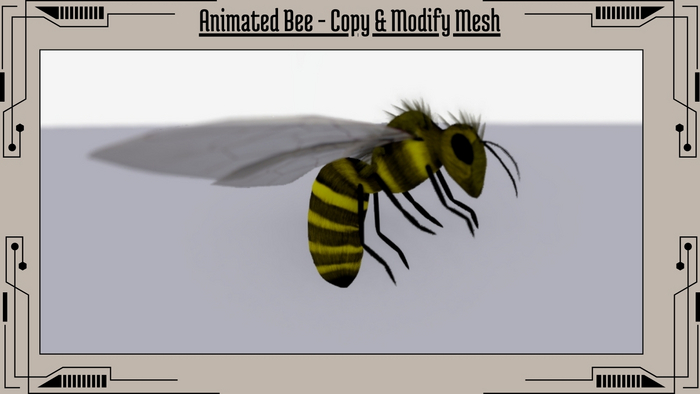 Animated Bee - Copy & Modify Mesh