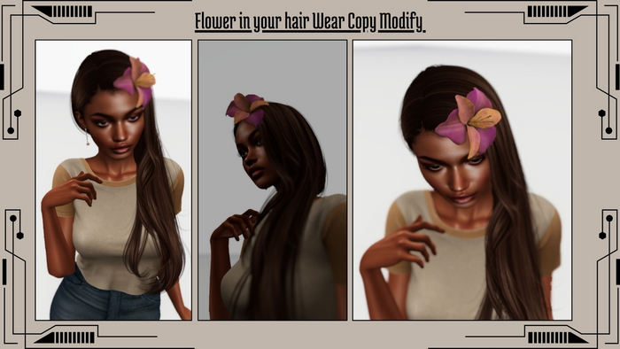 Flower in Your Hair - Wearable (Copy/Modify)