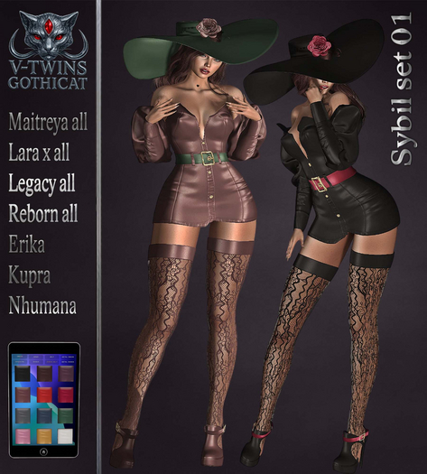 V-Twins (Gothicat) -  Sybil Set 01 Outfit (WEAR ME)