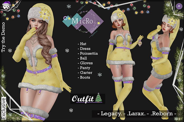 - MicRo - Outfit Mrs. Claus Yellow 