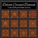 *Wallflowers* Delicate Caramel Damask