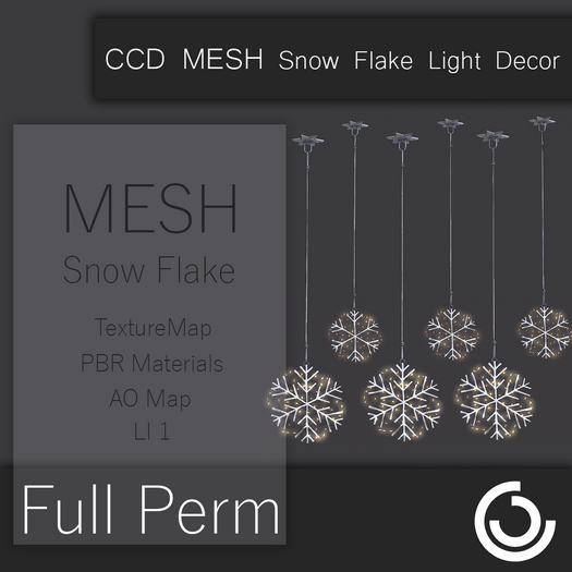 MESH Snowflake Metal Light Decor