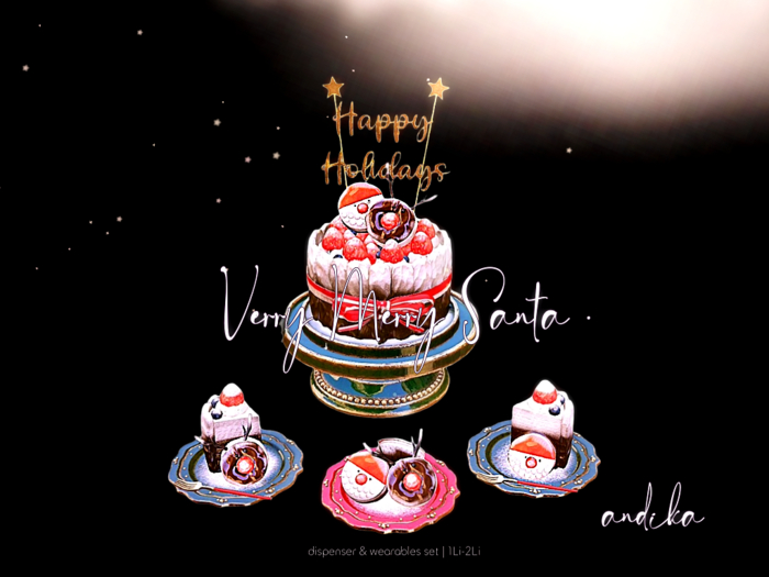 ADD/andika {Verry Merry Santa}Dispenser & Wearable Set
