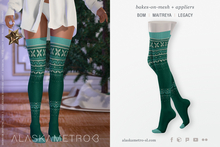 "Cozy" 2K Nordic pattern stockings - 02 green | BOM | Legacy | Maitreya