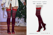 "Cozy" 2K Nordic pattern stockings - 03 red | BOM | Legacy | Maitreya