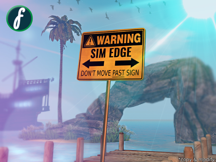 friller Warning! Sim Edge Sign
