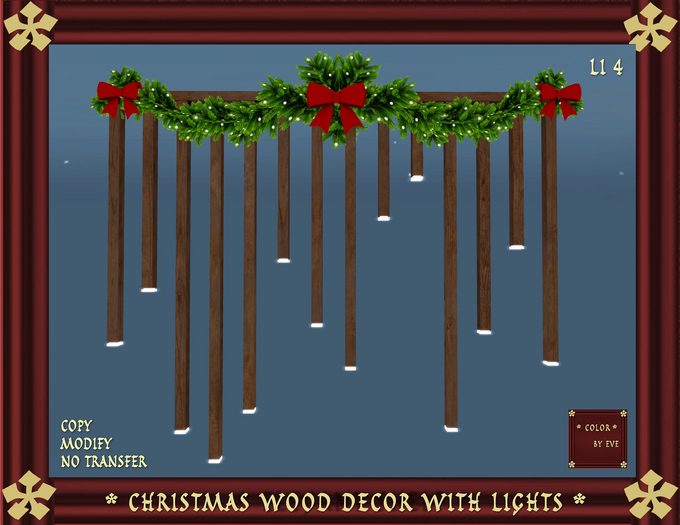 Christmas Wood Decor with Lights 