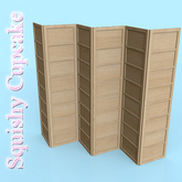 Beige Wood Divider Shelved
