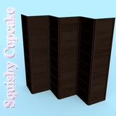 Dark Wood Divider Shelved