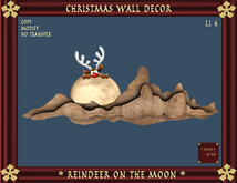 Christmas Wall Decor - Reindeer on the Moon