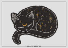 BROKEN ARROWS -  Mystic Cat Rug - Black & Yellow 