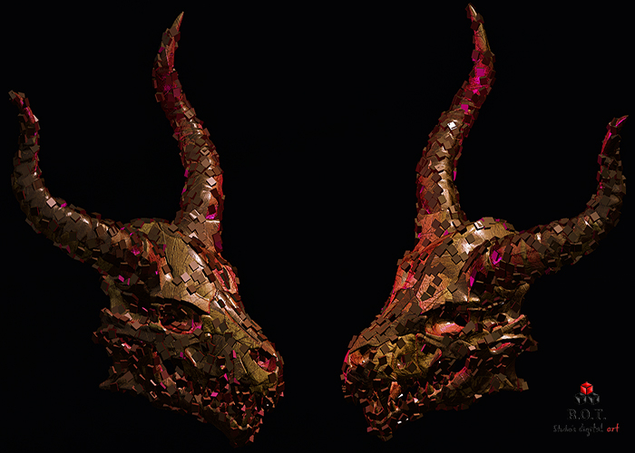 R.O.T.  Studio's. - Quality 100% mesh  - cyber dragon RARE**