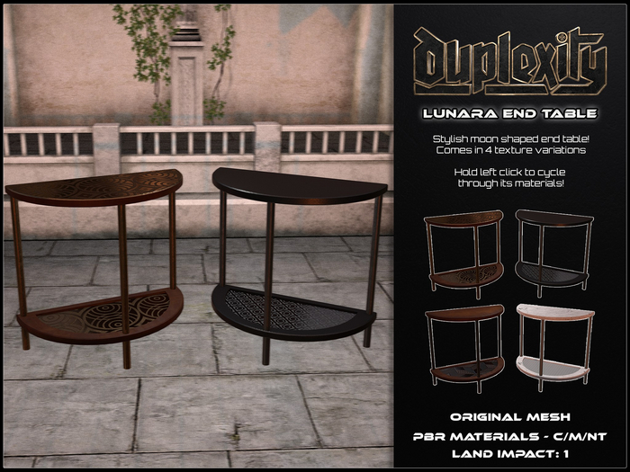 [Duplexity] Lunara End Table