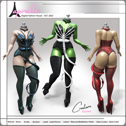 aprelle creature outfit MEGAPACK