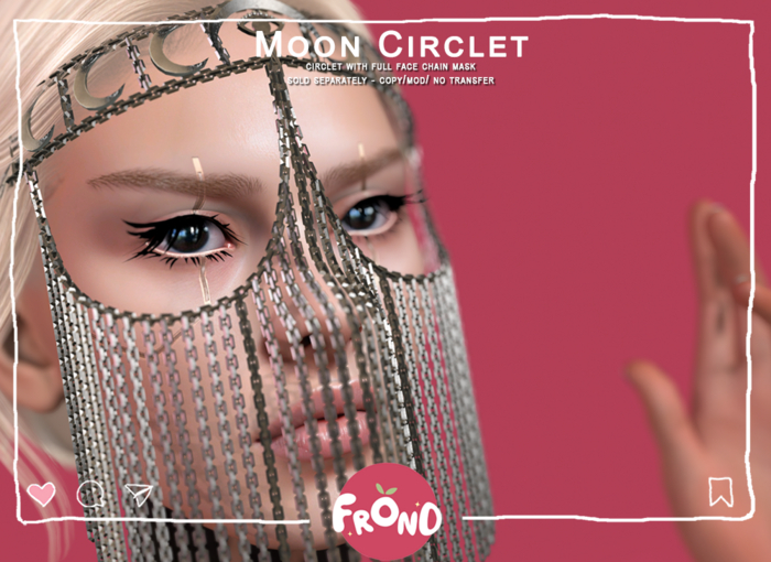 +frond studio+ . moon circlet (black)