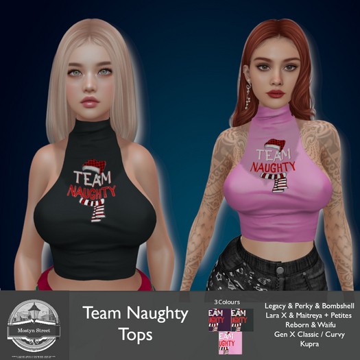 Mostyn St - Team Naughty! Tops