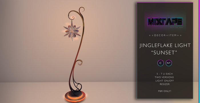 MIXTAPE Decor - jingleflake light - sunset 