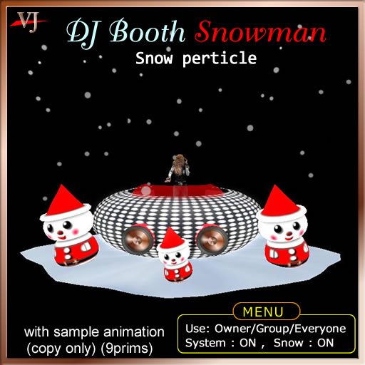 DJ Booth Christmas Snowman