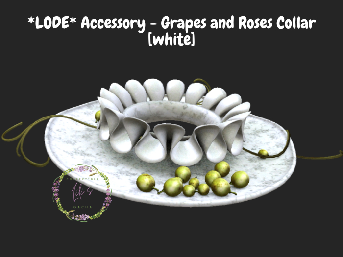 *LODE* Accessory - Grapes and Roses Collar [white]